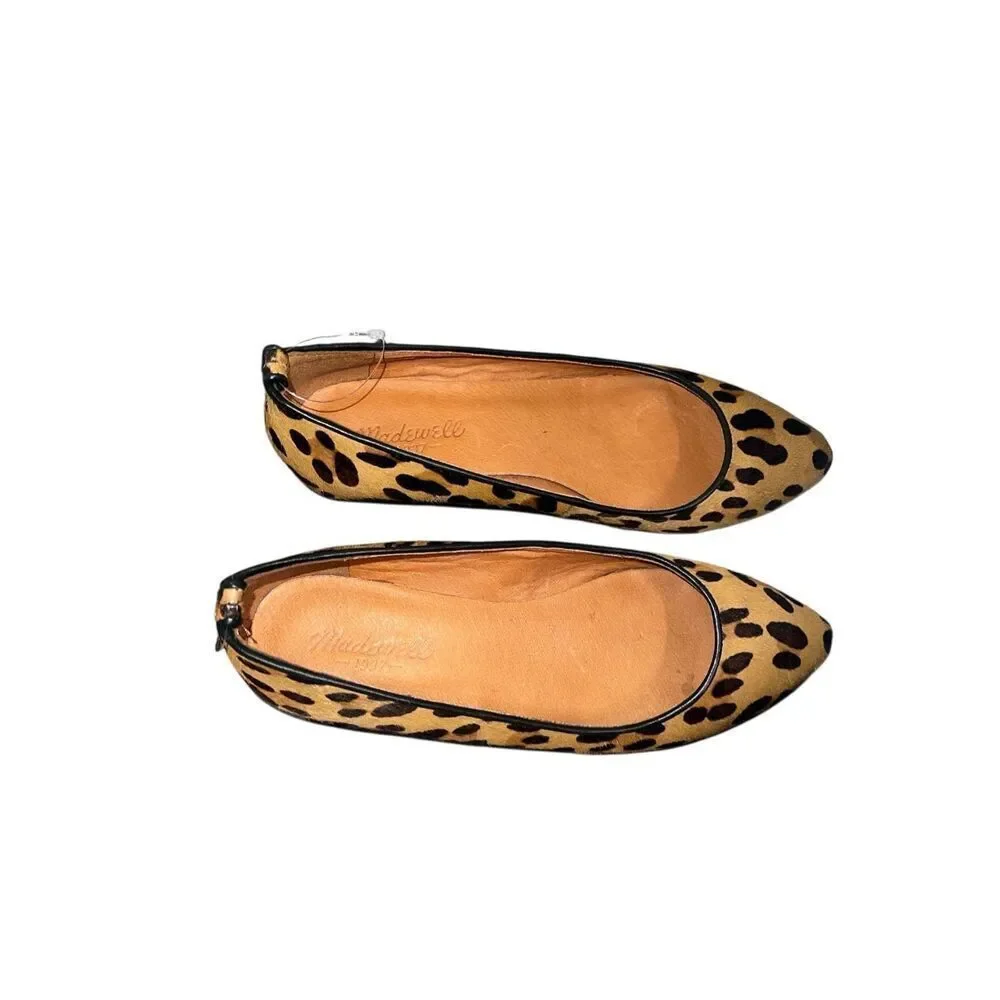 ✨Madewell THE MINI WEDGE IN CALF HAIR Sz 6.5 FLATS✨